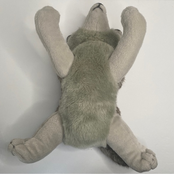 Adorable Gray Wolf Stuffed Animal/Plush made by Wildlife Artist Inc - Picture 6 of 8